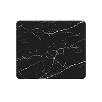 Tapis de souris pour ordinateur, design personnalisé, base en caoutchouc antidérapante, tapis de souris de jeu imperméable, texture marbrée noire et blanche, stock de bureau