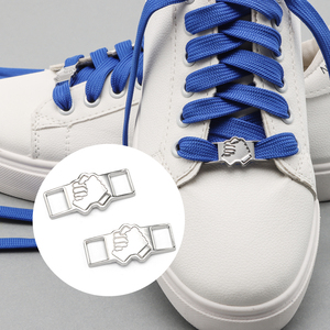 Alta calidad logotipo personalizado deporte zapatillas accesorios al por mayor impreso Metal cordón hebilla Decoración - Product Image 1