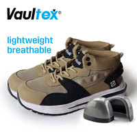 Chaussures de sécurité légères Vaultex pour hommes, anti-écrasement, couleur kaki, pour le travail et la construction, avec EVA