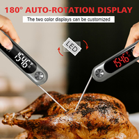 Thermomètre numérique intelligent pour barbecue et cuisine avec fixation magnétique, écran LED, étanche, thermomètre à viande