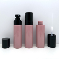 Flacon pulvérisateur PET rose foncé 60 ml 100 ml avec pompe de pulvérisation à 360 degrés pour sérum pour le visage, tonique, liquide cosmétique, rechargeable, nouveau design
