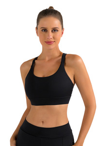 Nouveau soutien-gorge de sport personnalisé LULU Naked Feeling pour femme, antichoc, froncé, réglable, respirant, ajouré, élégant - Product Image 4