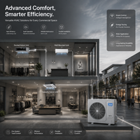 Elite Midea Atom Compact VRF Pendingin Udara R410A Pendinginan Pemanasan Performa Stabil Perpustakaan Umum Gedung Museum
