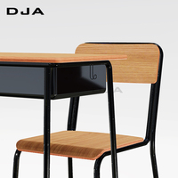 Ensemble chaise et bureau en bois pour étudiants, design moderne, garantie 15 ans, adapté à l'extérieur, maison, bureau, parc, salle de sport, hôpital, capacité 200 kg