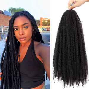 Cabello Sintético Suave Natural para <span class=keywords><strong>Trenzas</strong></span> Marley Twist al por Mayor, Paquetes de Cabello Rizado Africano de Fibra de Alta Temperatura de 24 Pulgadas - Product Image 1