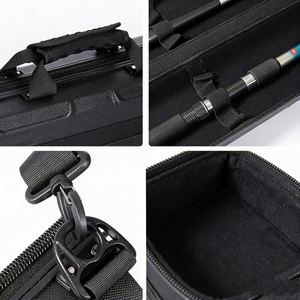 กระเป๋าใส่คันเบ็ดแบบสะพายหลัง Fly Fishing Lumbar Pack Eva Carrier สำหรับคันเบ็ดขนาด 7 ฟุต 6 ฟุต  กระเป๋าเดินทางสำหรับใส่คันเบ็ดแบบแข็ง สำหรับ 2 ชิ้น/ 4 ชิ้น - Product Image 4