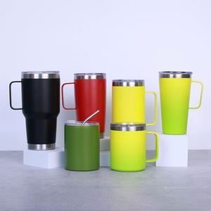 14oz 20oz 24oz Stainless Steel Travel Tumbler Insulated Coffee Mug Custom Logo Wine Cup Blank Vacuum Coffee Mug With Handle - Product Image 1