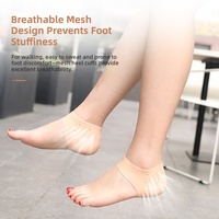 Protège-talons en gel de silicone respirant anti-fissures, manchon hydratant pour talons secs et gercés, soin des pieds, coussinet de talon