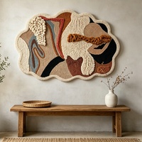 Peinture personnalisée moderne abstraite 3D en coton tissé, œuvre d'art murale, décoration intérieure, vente en gros, projet hôtelier, faite à la main, à suspendre, pour salon