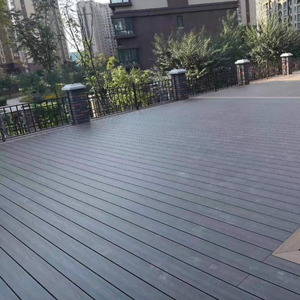 Plancher de <span class=keywords><strong>terrasse</strong></span> facile à installer, durable, en composite <span class=keywords><strong>bois</strong></span>-plastique, à emboîtement, avec revêtement, fabriqué en Chine - Product Image 3