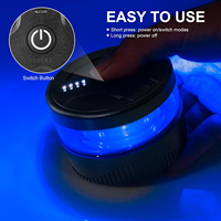 Luz de Baliza Magnética Inalámbrica USB-C, Luz Estroboscópica IP67 Ámbar Recargable, Mini Luz de Emergencia Intermitente Portátil a Prueba de Agua para Camión