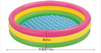 Piscine gonflable portable Intex 57422 en PVC à 3 anneaux pour enfants, 147 cm x 33 cm, 68 L, avec fond souple, pour extérieur