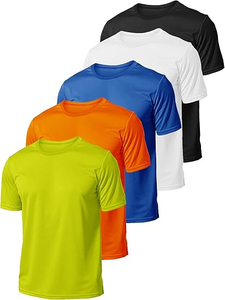 T-shirt personnalisé en polyester à séchage rapide, impression de logo sur mesure, évacuation de l'humidité, confortable, décontracté, vêtements de sport - Product Image 3