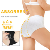 Taille haute 4 couches coton culotte menstruelle réutilisable étanche période sous-vêtements respirant Culotte Menstruelle doux slips