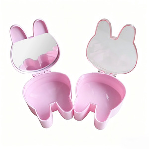 Cartoon Rabbit Transparent Storage Box For Jewelry Hair Accessories Toy Organizer <b>Foldable</b> Plastic Kids Storage Container - Product Image 2