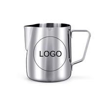 Pichet à mousse de lait en acier inoxydable 350 ml, design moderne, pour café et thé, avec logo personnalisé – Vente chaude