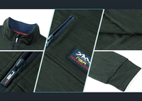 Sweat-shirts à capuche surdimensionnés en tricot jacquard interlock 220G avec logo personnalisé, demi-zip, manches longues, printemps-automne