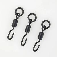 Hirisi Carp Fishing Swivels Snaps dengan Cincin Padat Aksesoris Pengganti Cepat untuk Kail Pancing 20pcs per kemasan