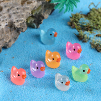 Mini Canards Lumineux en Résine Animaux Phosphorescents Figurines Miniatures Petits Canards pour Décoration de Terrarium, Aquarium et Bonsaï