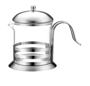 Nuova Caffettiera in Metallo con Caraffa in Vetro Borosilicato, Macchina per Caffè, Tè ed Espresso - Product Image 1
