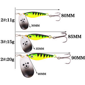 New Style Iron Plate Road Sub-Bait Fish-Shaped Rotating Sequin <strong>Fishing</strong> <strong>Lure</strong> Wide Composite Simulation Saltwater Fish Sea Bass - Product Image 5