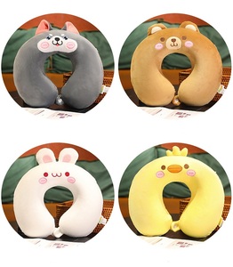 Almohada de Viaje para el Cuello en Forma de U, Personalizable, de Tela de Algodón y Espuma Viscoelástica, con Diseño de Muñeco Adorable, de Alta Calidad - Product Image 3