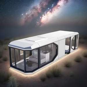 Cabina comercial inteligente prefabricada de lujo Space Hotel Pod para comercio de cápsulas prefabricadas de lago para dormitorio sala de estar para - Product Image 1
