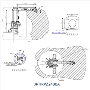 หุ่นยนต์อุตสาหกรรม 4 แกน รุ่น BRTIRPZ2480A 1003 1508 1580 สำหรับหยิบจับ ขนย้าย ปั๊ม และจัดเรียงสินค้า - Product Image 2