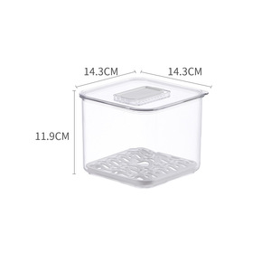 Fridge Crisper Transparent Plastic <strong>Container</strong> Large Capacity Fruit Vegetable Storage Box Stackable Fresh Keep Kitchen - Product Image 5