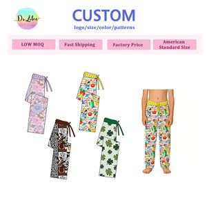 Pantalones Anchos de Bambú Personalizados con Estampado <span class=keywords><strong>Vaquero</strong></span>, Pantalones de Pijama para Adultos, Pantalones con Cordón para <span class=keywords><strong>Mujer</strong></span>, Niños y Bebés - Product Image 1