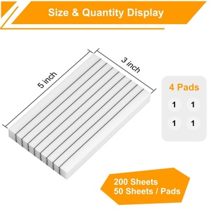 Blocs-notes autocollants de haute qualité, 200 feuilles, transparents, lignés, pour la vie professionnelle, les rappels, les études, notes adhésives, papier de bonne qualité - Product Image 2