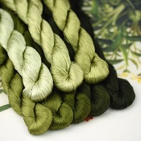 Couleur 71-80 fil à broder pure soie point de croix fournitures gros fils à broder soie de mûrier fil à broder