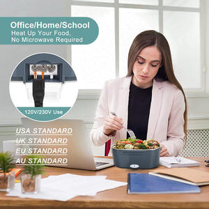 Özelleştirilmiş 12 V 24 V Araba Kamyon Kullanımı 110V 220V Ev Ofis Kullanımı Taşınabilir 304 Paslanmaz Çelik Yiyecek Isıtıcı Elektrikli Öğle Yemeği Kutusu - Product Image 3