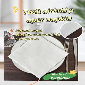 กระดาษเช็ดปากสีขาวแบบใช้แล้วทิ้งผ้าเช็ดปากผ้าลินินเนื้อสัมผัสสำหรับงานแต่งงานโรงแรมปาร์ตี้ร้านอาหาร55gsm พิมพ์ลายแบบทันสมัย - Product Image 3