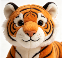 Peluche Tigre Personnalisée OEM Ultra Douce, Rembourrée en Coton PP, Design Animal Sauvage, Logo Personnalisé, Cadeau pour Enfants