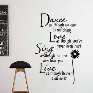 Lettre anglaise Proverbes Stickers Muraux <span class=keywords><strong>Paroles</strong></span> Mots Amovible Stickers Muraux Décor À La Maison PVC Art Mural Enfants Chambre - Product Image 6