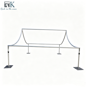 6Ft-10Ft Adjustable Backdrop Curtain Portable Pipe Drape Kits Easy Setup for Trade Shows Weddings Displays - Product Image 1
