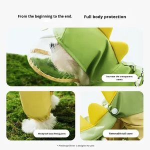 Impermeable para Perros de Cuatro Patas con Diseño Tridimensional de Cola de Dinosaurio para Razas Medianas y Grandes, Golden Retrievers, Invierno - Product Image 2