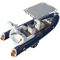 Dijual, CE 580Cm Batang Kaku Serat Kaca Tiup PVC Hypalon Corca Bahan Pontoon Perahu Pancing untuk