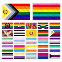 Drapeau de la fierté LGBTQ 3 x 5 pieds en polyester imprimé numériquement, bannière suspendue imperméable, décoration, drapeau de la fierté gay