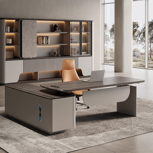 Bureau de direction électrique réglable en hauteur, double moteur intelligent, design minimaliste moderne, bureau informatique de luxe haut de gamme - Product Image 2