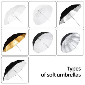 Paraguas reflectante de fotografía MIAOTU Gold Black exterior negro interior plateado con cubierta de tela suave FLASH LIGHT softbox - Product Image 5