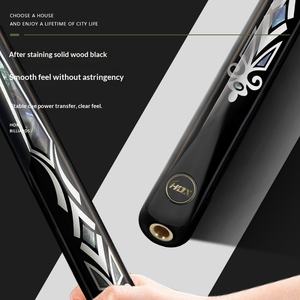 Queue de billard à petite pointe en bois de frêne noir chinois, pour snooker 8 boules et 9 boules, articulée 3/4, 34 pièces, avec étui Ice Blade et ensemble complet - Product Image 5