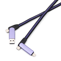Kabel Data USB pengisi daya cepat, desain baru PD 60W 3 kecepatan untuk semua ponsel pintar Pilihan sangat baik untuk bisnis ritel