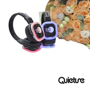 Cuffie da discoteca silenziose F39 500M distanza di controllo Led cuffie pieghevoli per feste silenziose cuffie Stereo senza fili Dj <span class=keywords><strong>2</strong></span> o 3 canali FM - Product Image 4