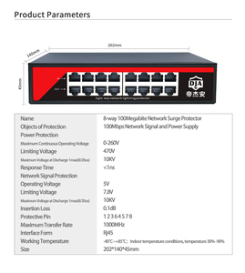 10 cổng PoE mạng chuyển đổi cho CCTV Hệ thống an ninh OEM PoE chuyển đổi - Product Image 2