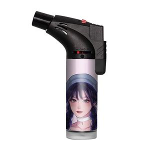 Nouveaux Produits Logo Personnalisé Portable Moins Cher Prix De Gros Puissant Briquet Torche Inclinée Rechargeable de Haute Qualité Vente en Gros - Product Image 5