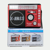Radio portable multibande AM FM SW solaire Waxiba XB107BT-S XB107 X Bass avec batterie rechargeable intégrée