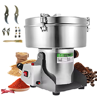 Moulin à riz et à maïs électrique commercial de 4000 g, moulin à épices en acier inoxydable, machine à pulvériser