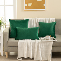 Housse de coussin en velours couleur unie housses de coussin canapé oreiller décoratif décor à la maison taie d'oreiller